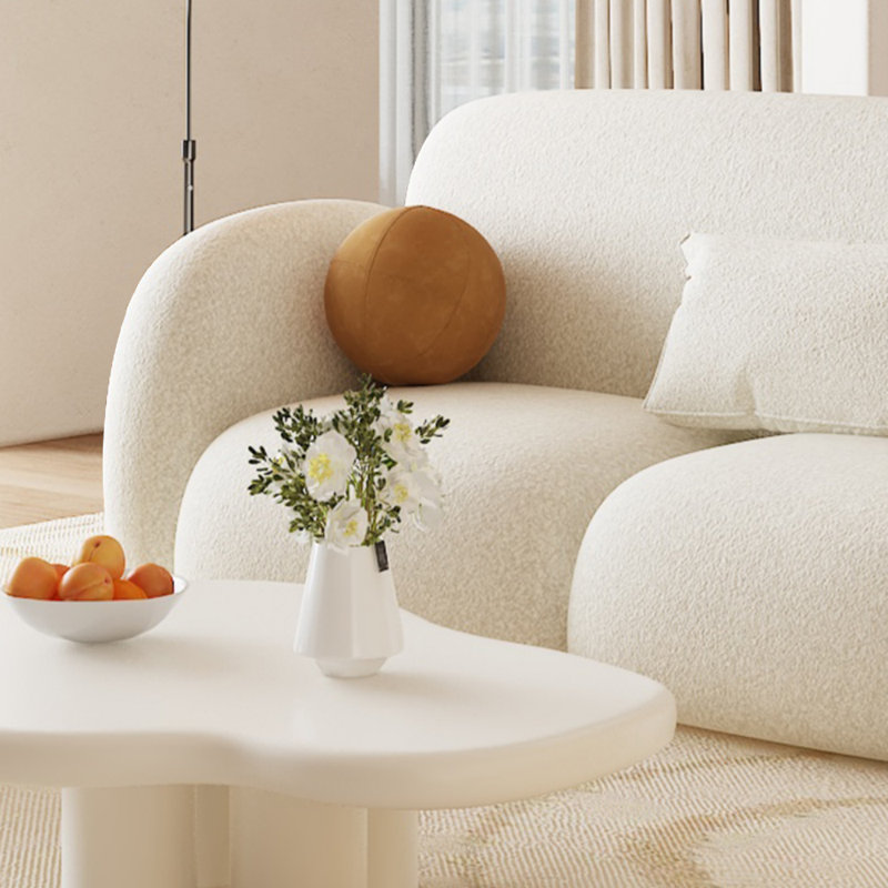 Nordic in-line sofa, 28.35" H x 82.68" W x 31.5" D