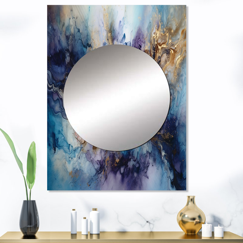Miroir mural décoratif encre liquide Naisa, 40 po x 30 po