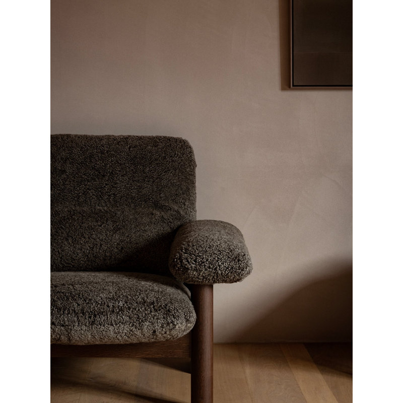 Brasilia Lounge Chair, Sheepskin Root, Walnut