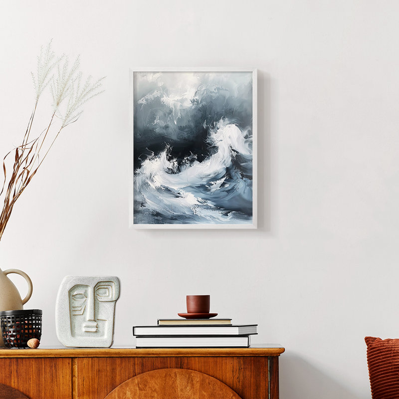 Série NAUTICAL CCIV - reproduction encadrée de qualité supérieure - prête à être accrochée - aucun clou requis, Blanc / Blanc