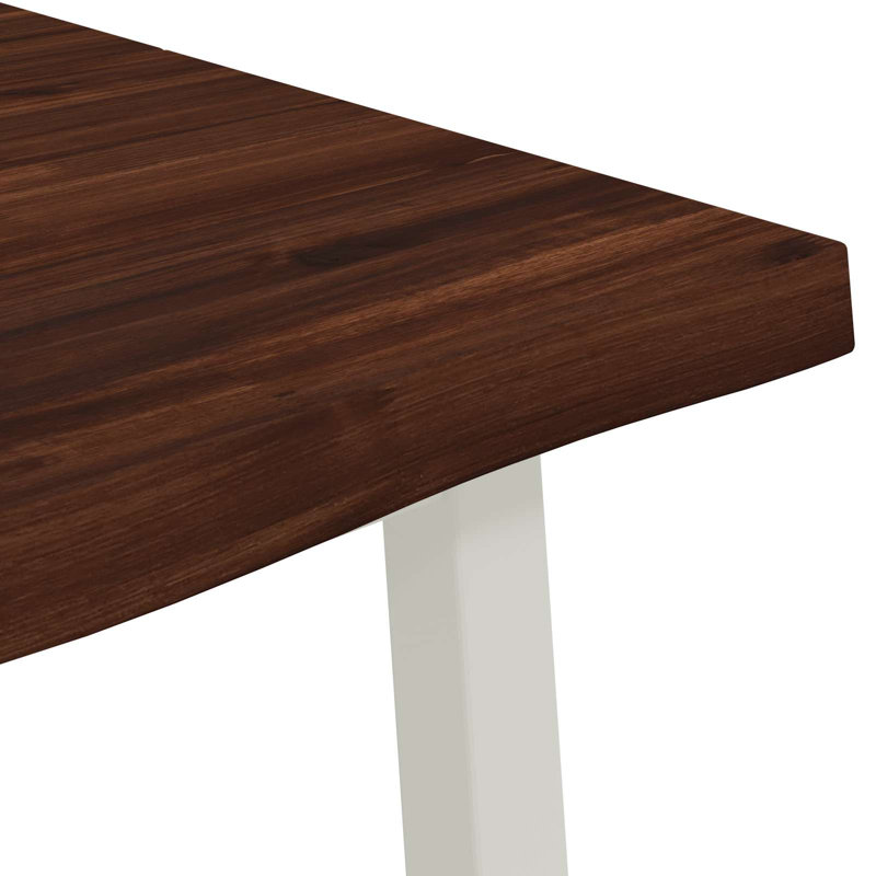 Acacia Dining Table, 75cm H x 120cm W x 70cm D, Natural / White