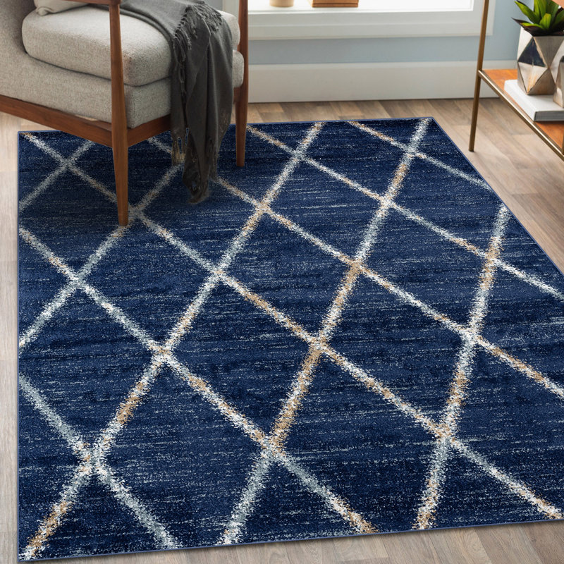 Bellicent  Geometric Indoor Rug, Rectangle 5' x 7'