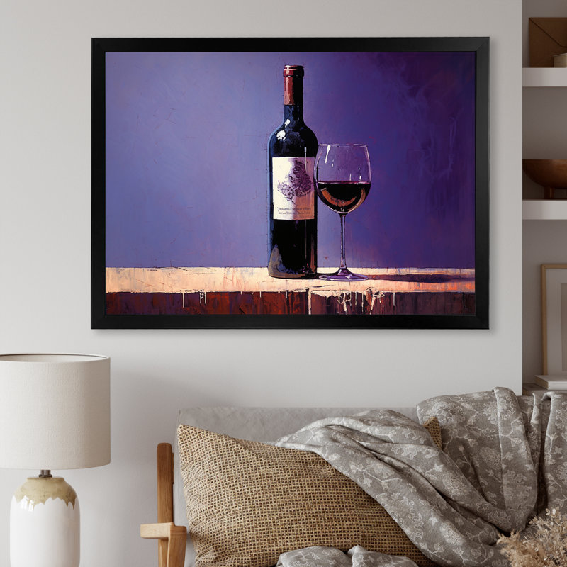 Syrahs Shadow I sur impression sur toile, Cadre simple noir, H 30 po x l 40 po x P 1,5 po