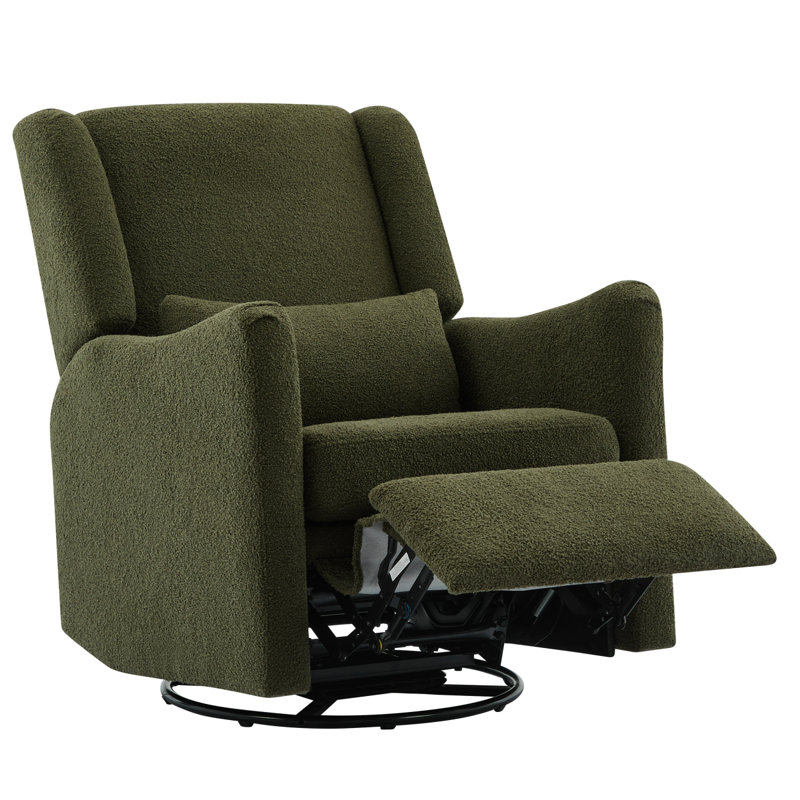Fauteuil inclinable pivotant avec coussin, Boucle verte aux algues