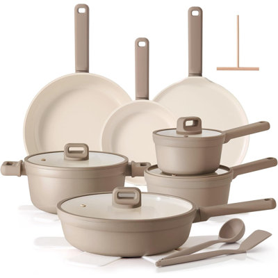 SENSARTE Ceramic Cookware Sets, 20-Piece, Non-Toxic Healthy Non Stick, PFAS PTFE PFOA PFOS Free