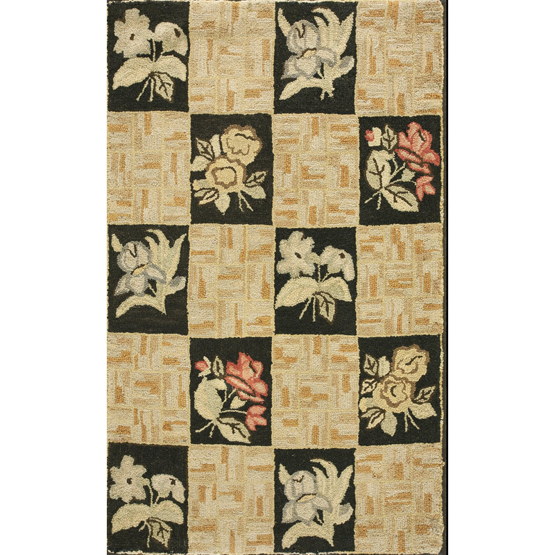 Petit tapis crocheté à motif floral