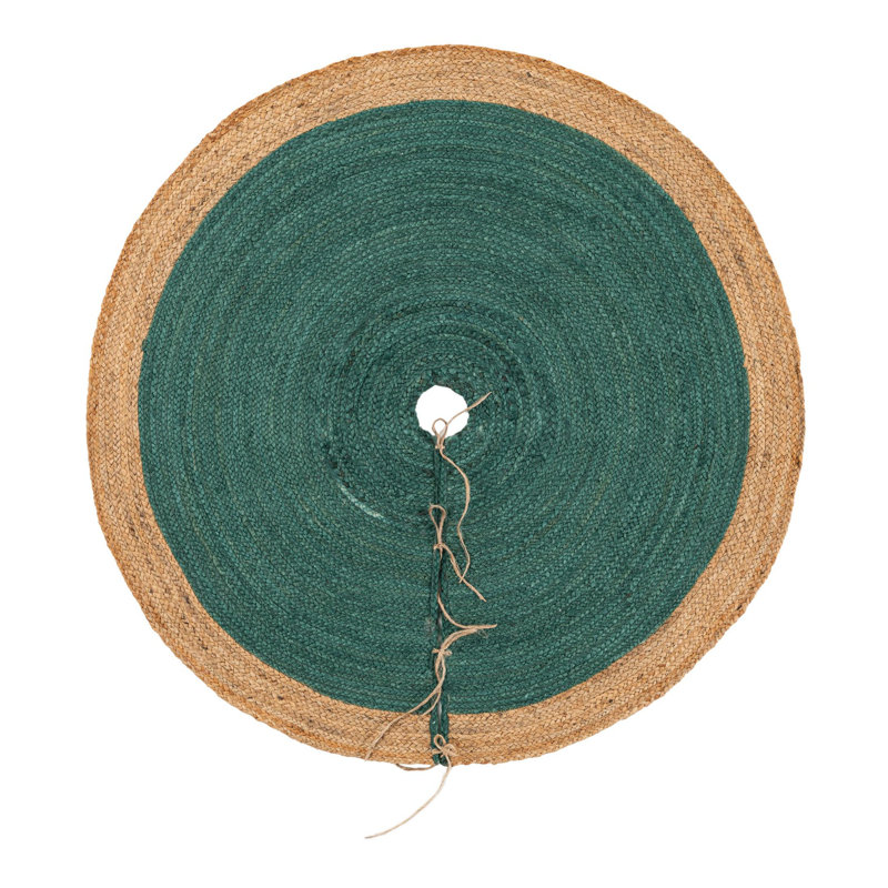 Jupe d'arbre de Noël à tisser Unique, Rond 4 pi 1 po, Vert