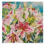 «Lilies sur bleu» par Mattox, reproduction d'aquarelle sur toile tendue-30397836