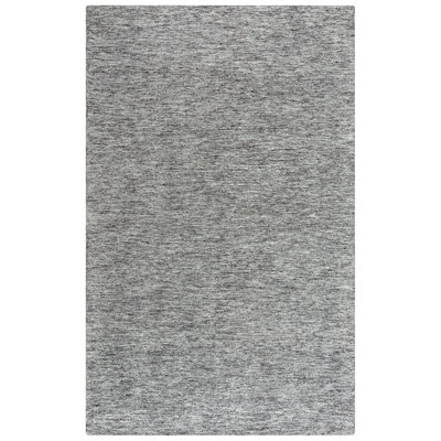 Tapis de zone gris en laine touffeté à la main Nani