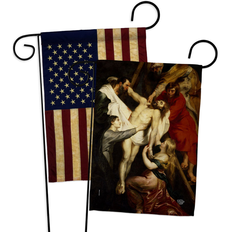 Drapeau de jardin 2 côtés en polyester 18,5 x 13 po