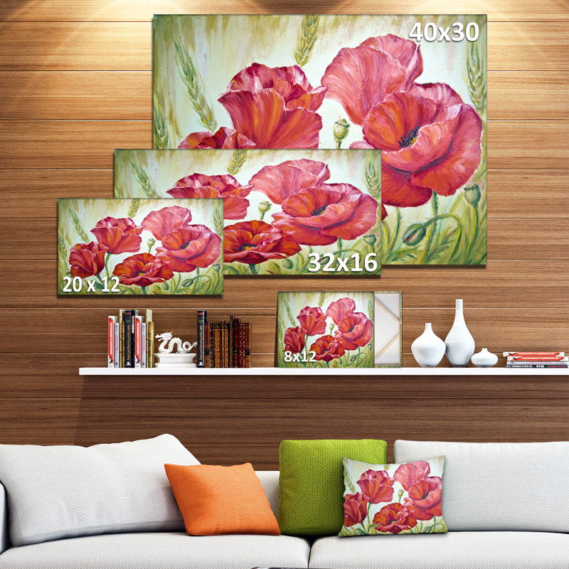 "pop of from blé large" , reproduction d’art sur toile tendue, H 16 po x l 32 po x P 1 po