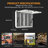 Concession Window, Aluminum Alloy Concession Serving Window With 4 Horizontal Sliding Screen Windows & Awning Door & Drag Hook, Up to 85 Degrees Stand Serving Window for Food Trucks Concession-120203497