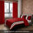 King Size 9-Piece Modern Red & Black Geometric Complete Bed in a Bag: Water Repellent Quilted Bedspread, 2 Shams, and 6-Panel Light Filtering Grommet Curtains - Transitional Coverlet Set-121273315