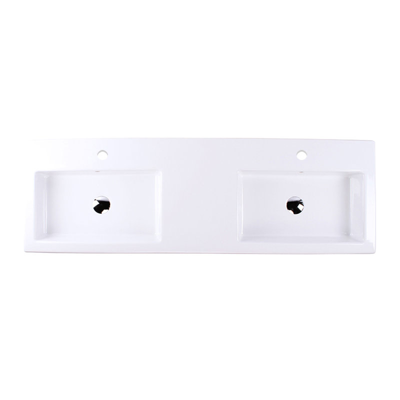 Aquaquattro 55.5'' L Bathroom Sink, Single Hole