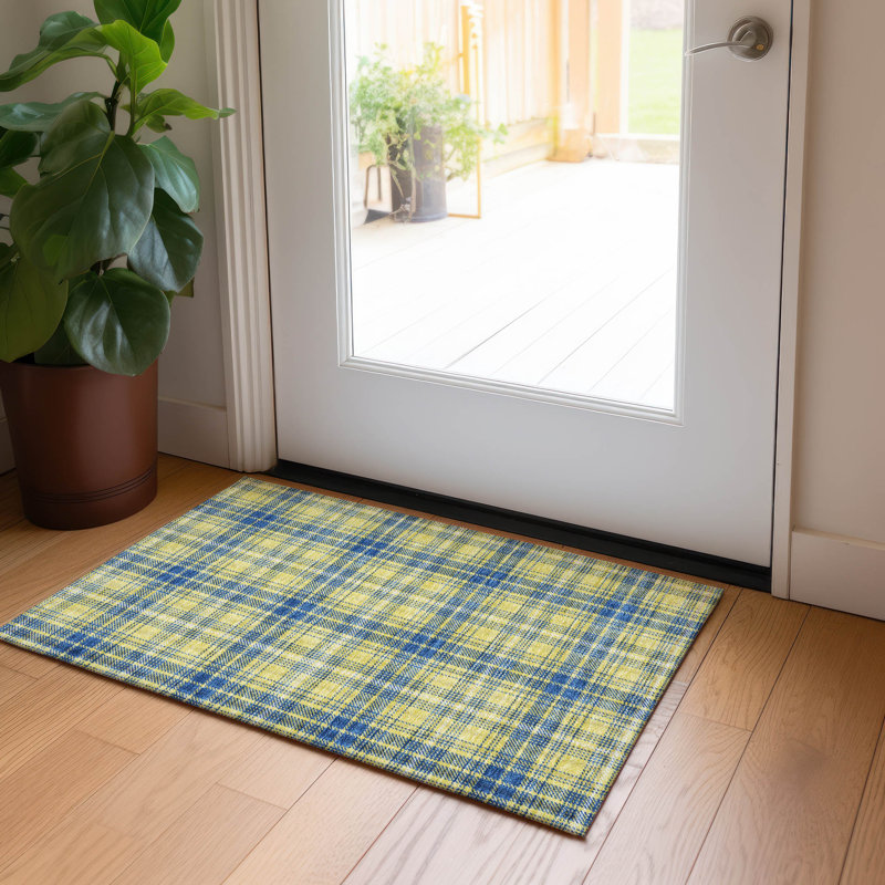  Tapis beige intérieur / extérieur lavable à la machine Chayden ACN993, Rectangle 1 pi 8 po x 2 pi 6 po
