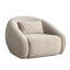 Chaise d'appoint pivotante en faux alpaga Lena