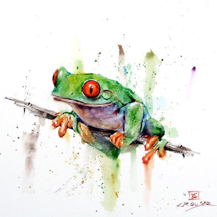 " Frog " by Dean Crouser, 12" H x 12" W x 0.75" D