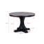 1 pièce Table de salle à manger ronde gris clair contemporain avec base noire et meubles de salle à manger en bois gris