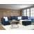 Navy/White Geometric Polyester Blend