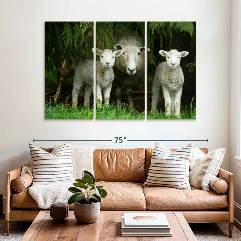 Brampt Sheep Family, 42" H x 65" W