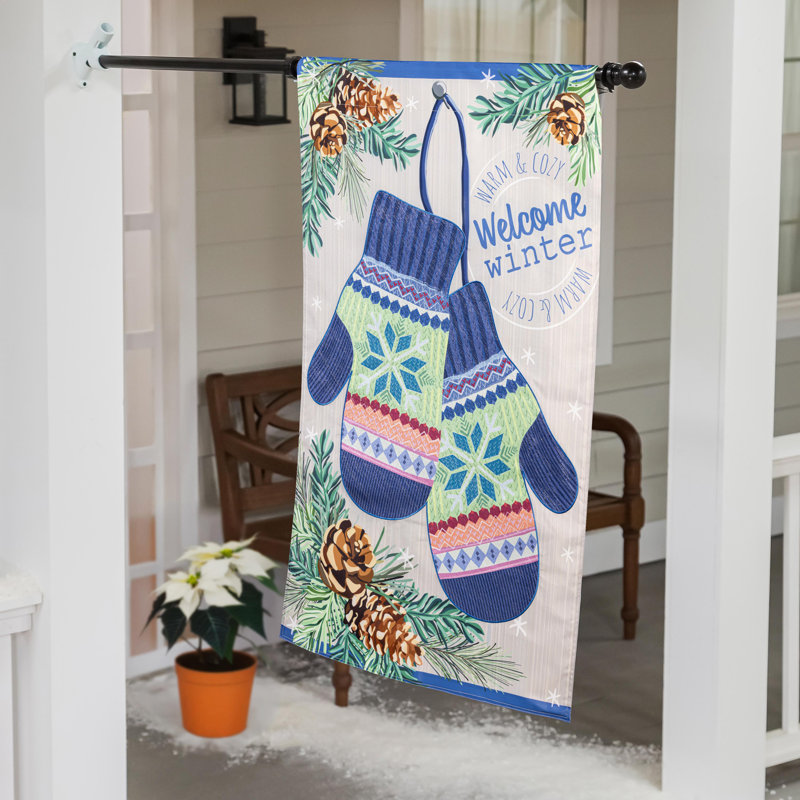Drapeau de maison Winter Mittens
