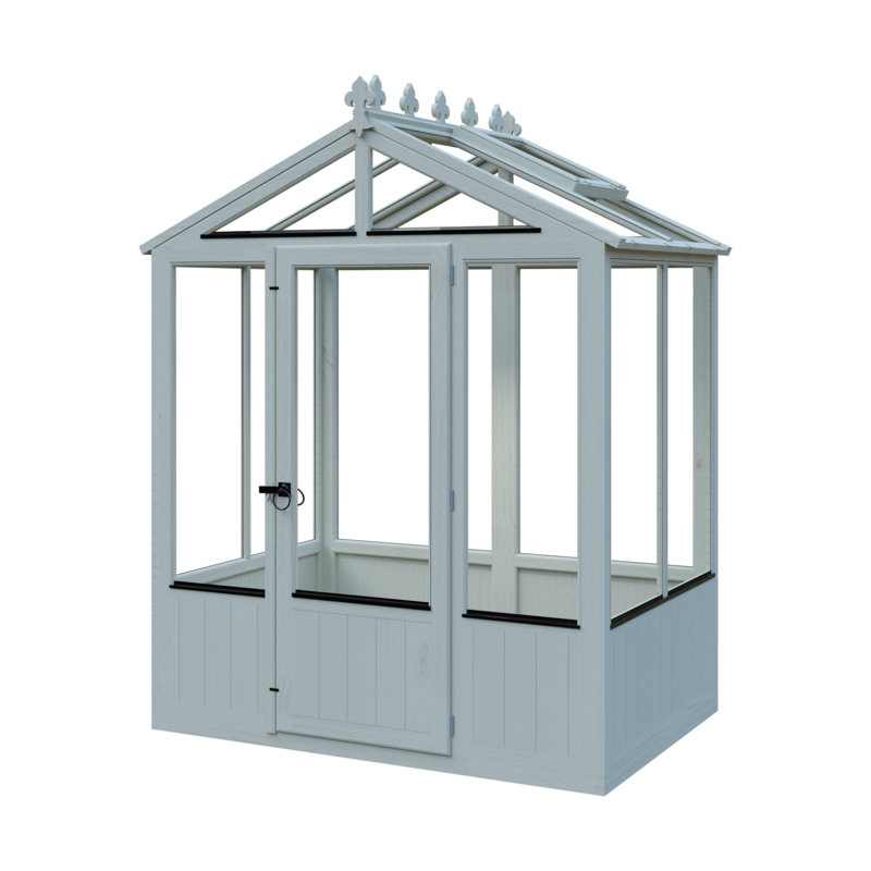 Holkham Wooden 4 ft x 6 ft Greenhouse, Green