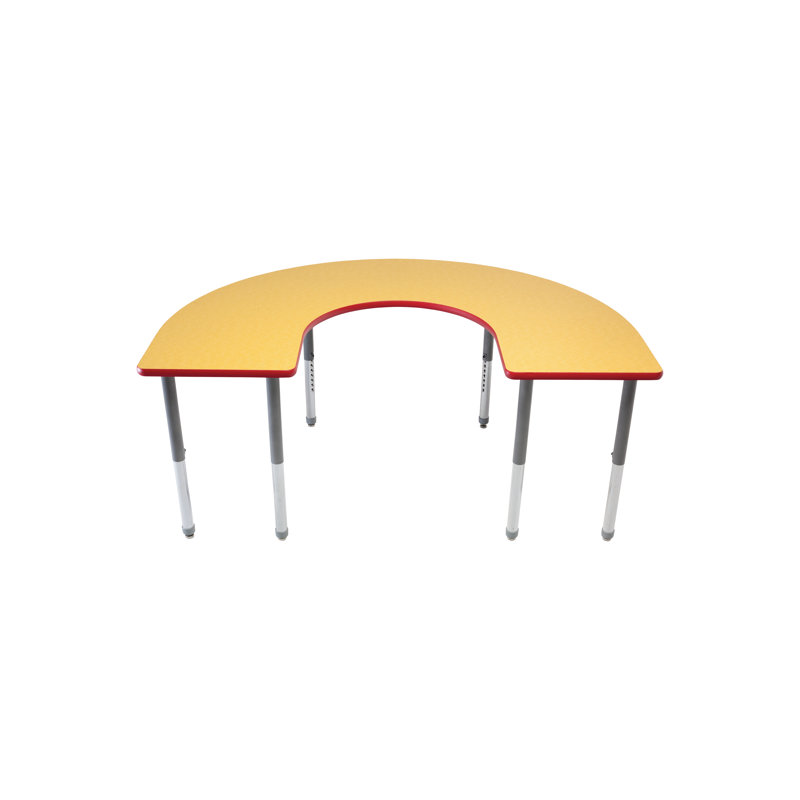 Collaborative Learning Table With Deluxe Legs- C-Shape - 36"W x 60"L, 29" H x 60" L x 36" W