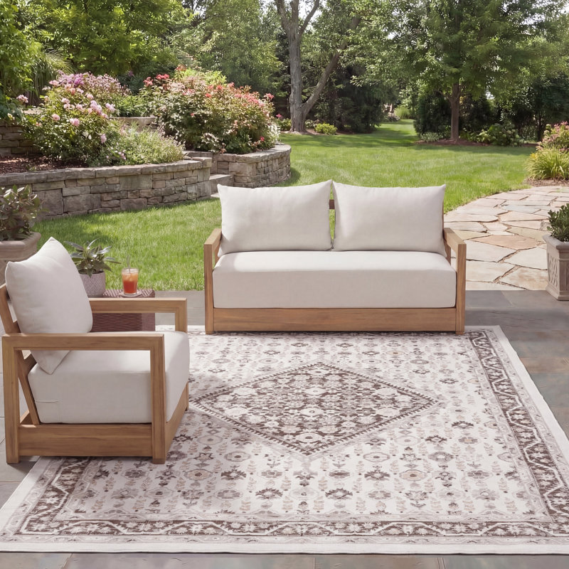 Tapis d'intérieur / extérieur oriental Karrera Sunrise Performance, Tapis de couloir 2 pi x 8 pi
