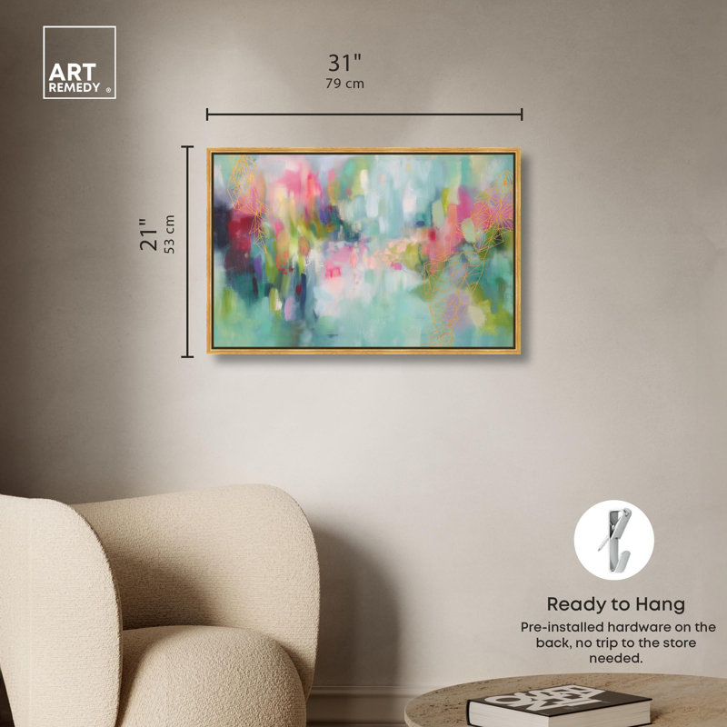 Impression sur toile Serene Inferno II par Art Remedy, H 30 po x l 20 po, Cadre doré