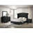 1Pc Glam Style Five Drawers Chest Fabric Upholstered Nailhead Tufted Tempered Glass Wood Metal Fabric Bedroom Furniture