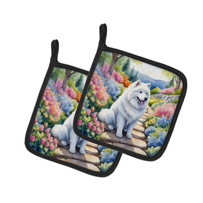 Caroline's Treasures Floral Polyester Potholder Set