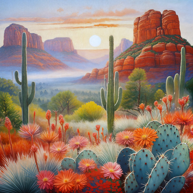 Desert Sunrise, 48" H x 48" W