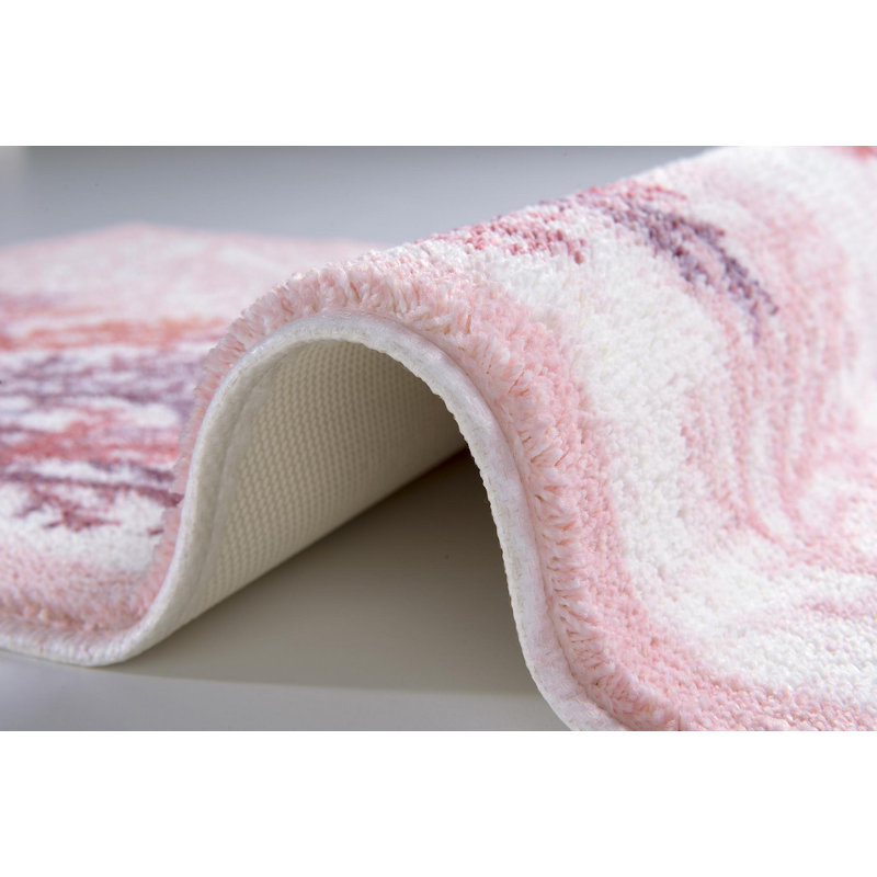 Ensemble de 2 tapis de bain Obadiah, Rose