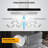 Empava 35.43 " W Stainless Steel 400 CFM Convertible Island Range Hood with Baffle Filter