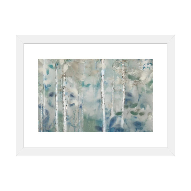"Zen Forest II" par Nan, reproduction d’art, H 16 po x l 24 po x P 1 po, Papier encadré blanc, Blanc