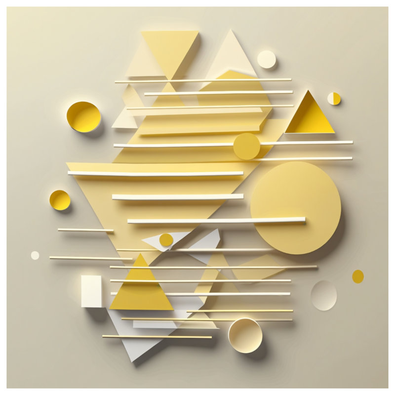 Coussins décoratifs à formes géométriques jaunes, 16 x 16 pouces