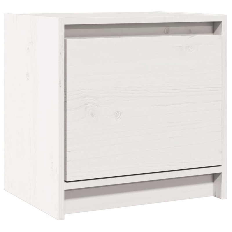 Granston 40cm W Solid Wood Bedside Table, White, Individual