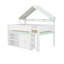 Lit mezzanine double avec toit-703132166
