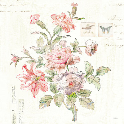 " Cottage Roses III " by Sue Schlabach Painting Print