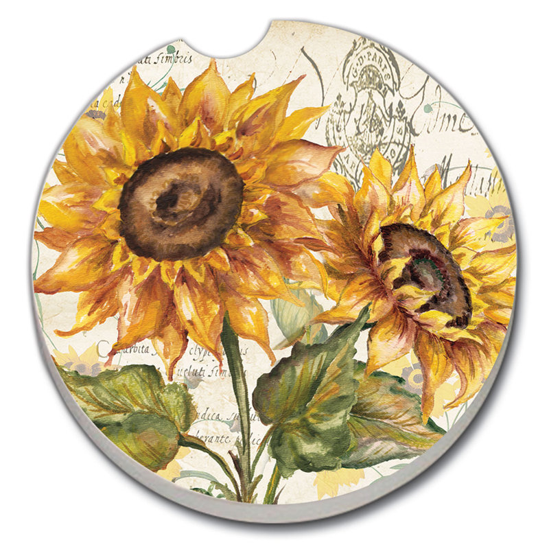 Sous-verre à tuscan absorbant en pierre tournesol