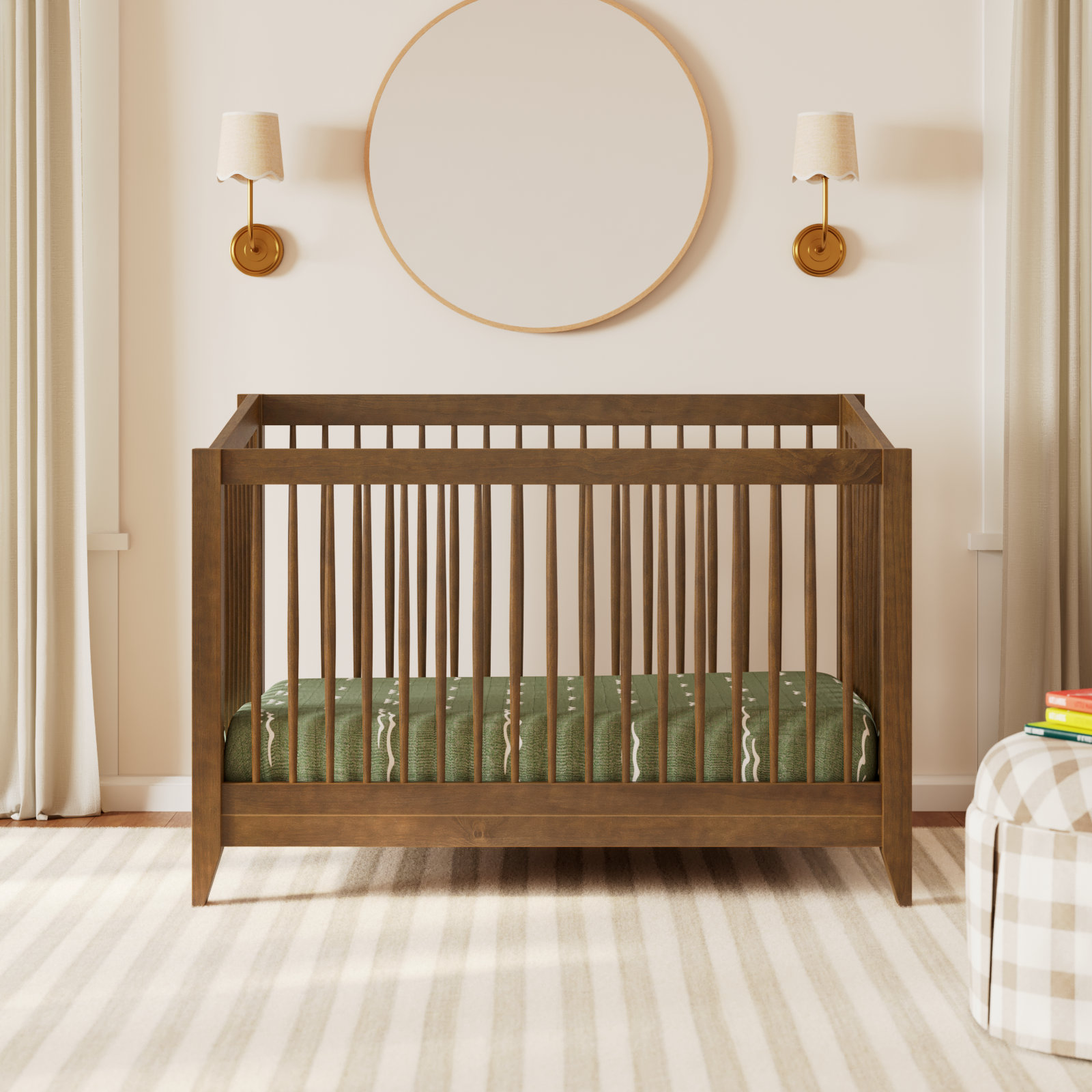 Sprout 4-in-1 Convertible Crib, Natural Walnut