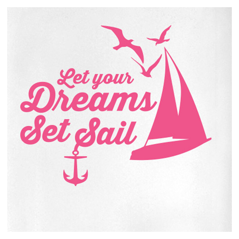 Nautical & Beach Wall Decal, Pink