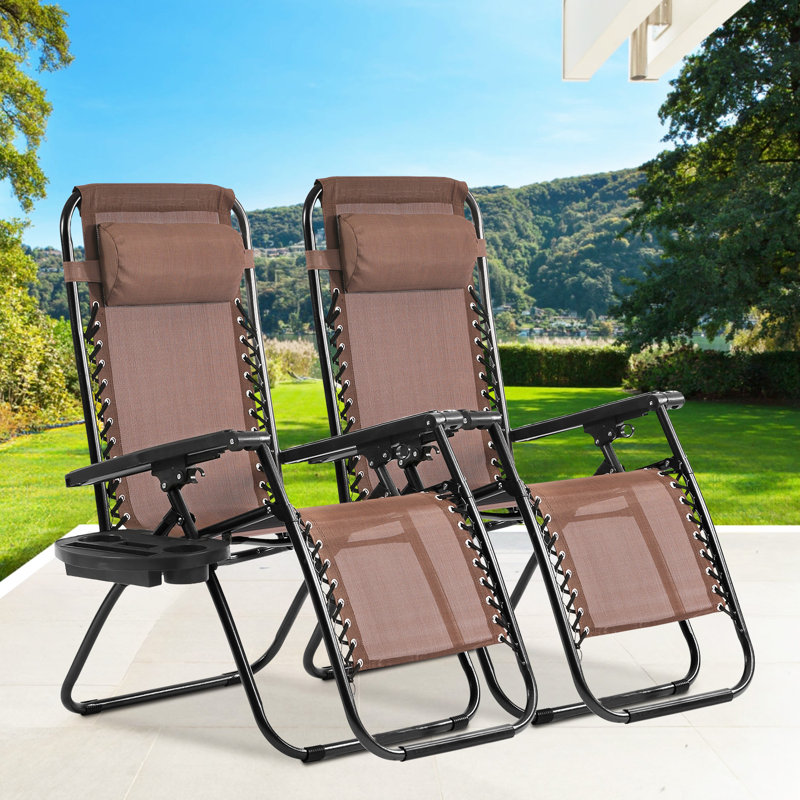 Chaise zéro gravité inclinable et pliable Libertad, Brown