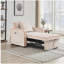 3-en-1 Canapé-lit Chaise pliante Canapé-lit avec dossier réglable dans le canapé Lit simple Chaise moderne pour adulte Literie blanc crème-611796440