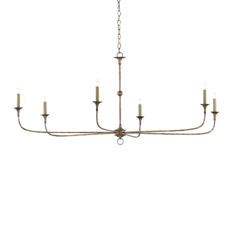 Nottaway 6 - Light Chandelier, Pyrite Bronze