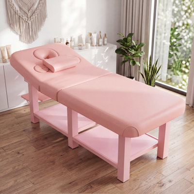 Très grande table de massage professionnelle de 80,3 po x 34 po, lit de massage pliant en similicuir avec emmanchures, lit de beauté / cils / tatoo, table de thérapie physique avec pieds en métal