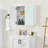 Frameless Mirror Cabinet Wall-Mounted Storage Cabinet with Storage and Adjustable Shelf-782165268