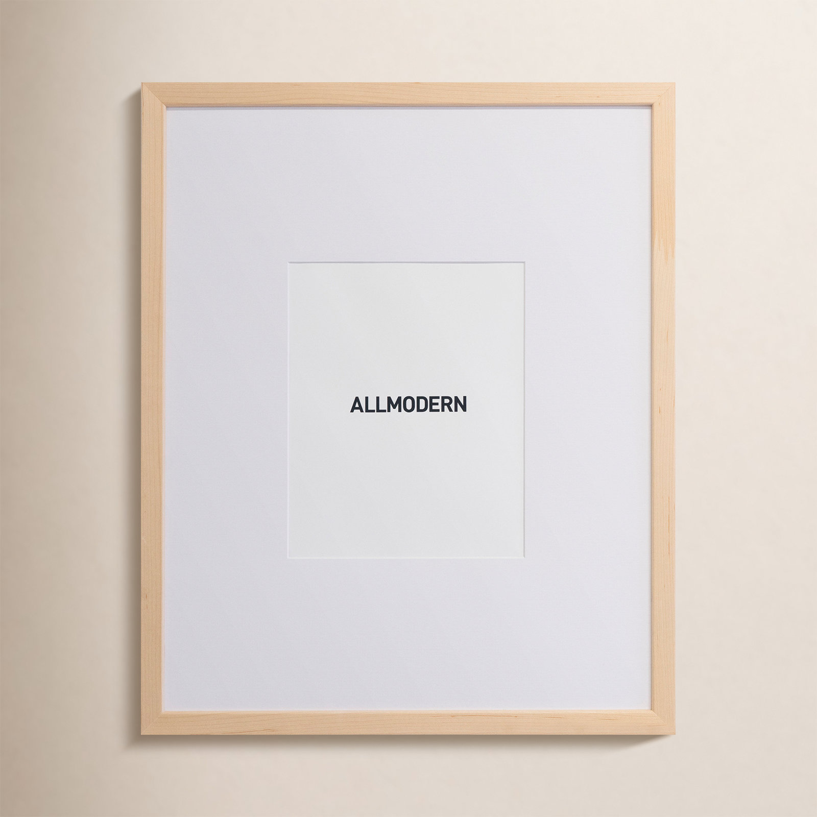 Capullo Wood Matte Picture Frame with Mat, 18" x 24", Natural, 24" x 30"