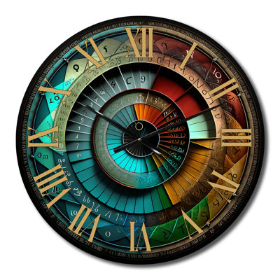 Cosmic Calculations Ancient Cartography II Metal Wall Clock