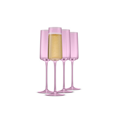 Flûtes à champagne Sidney - 7 oz - ensemble de 4 - rosé